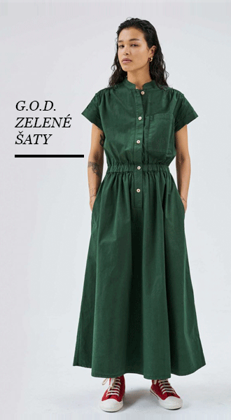 G.o.D. zelené šaty