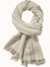 Maison Scotch Large wool striped blanket scarf Combo B