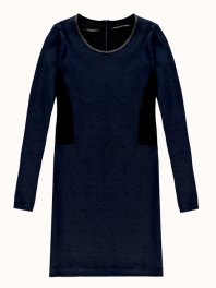 Maison Scotch Fitted dress in structured stretch quality Night melange