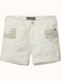 Maison Scotch Medium length boyfriend fit shorts  Vintage white