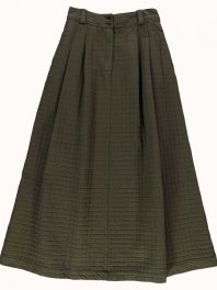 G.o.D. W-Service Skirt Kimono Cotton Khaki/Green